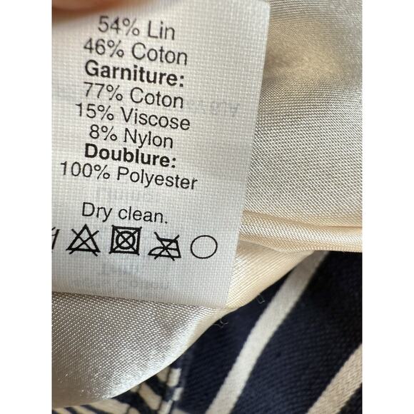 J Crew Schoolboy Size 2 Blazer Navy Striped Preppy Old Money Nautical Academia - Picture 11 of 12